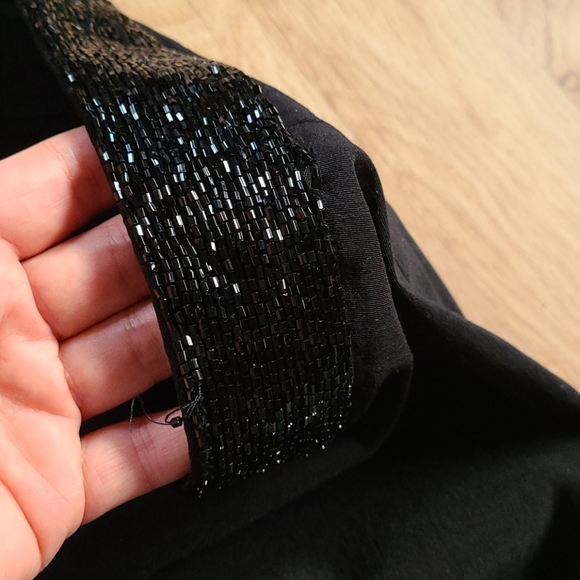 INC Beaded Waist Black Pants - size 8 - Picture 7 of 8